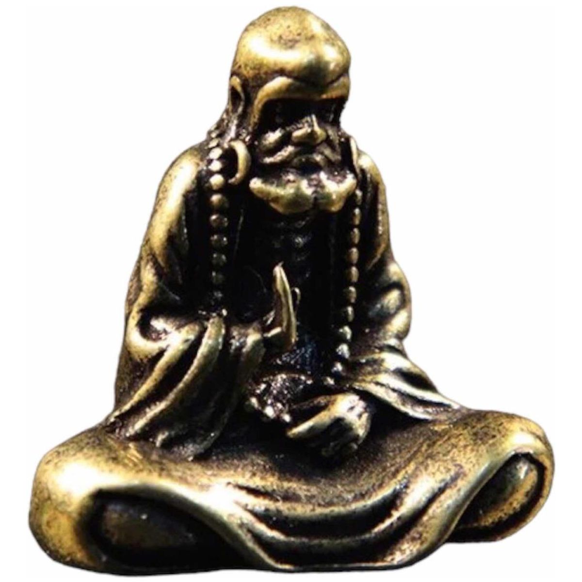 GENERICO - Estatua Mini Buda Viejo de Cobre Artesanal Decorativo