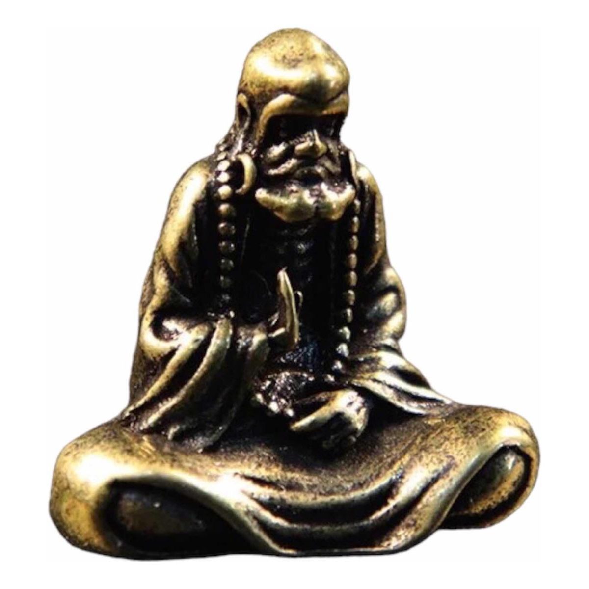 GENERICO - Estatua Mini Buda Viejo de Cobre Artesanal Decorativo