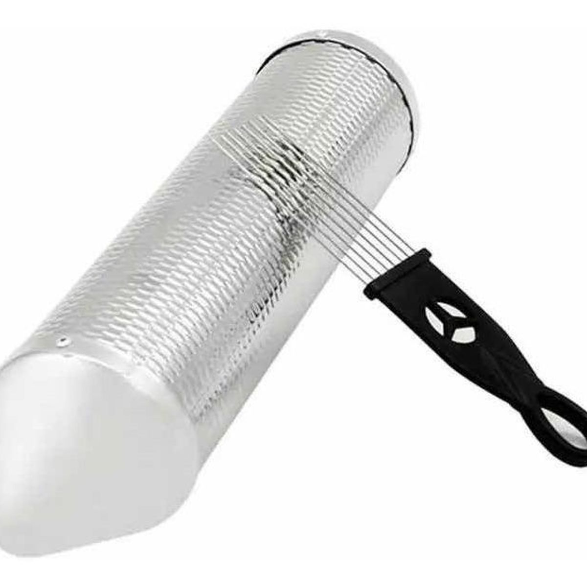 GENERICO - Guiro Torpedo Metálico con Peine para Percusión
