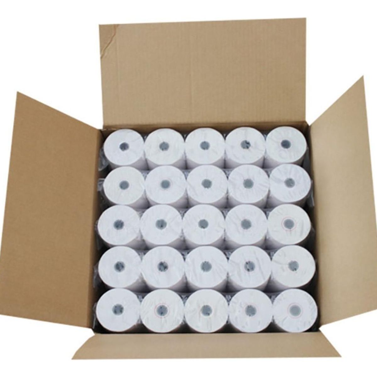 GENERICO - Pack de 50 Rollos de Papel Térmico 80mm x 80mm Blanco