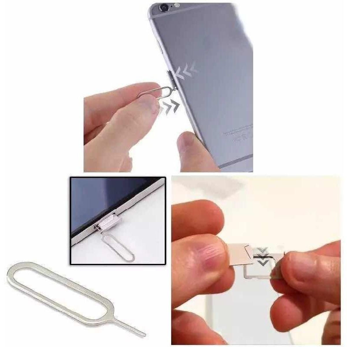 GENERICO - Pack de 2 Pines Extractores para Sim Card de Teléfono