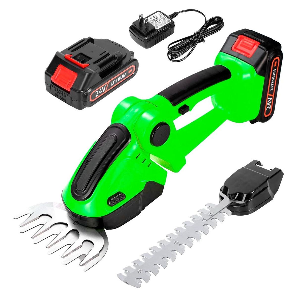 GENERICO - Cortadora de Setos Inalámbrica 2 en 1 con Cuchillas Intercambiables