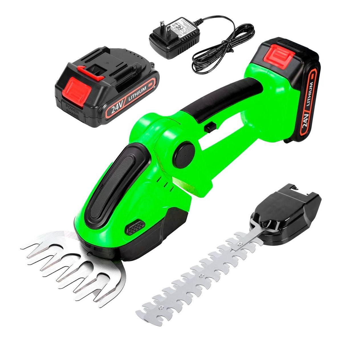 GENERICO - Cortadora de Setos Inalámbrica 2 en 1 con Cuchillas Intercambiables