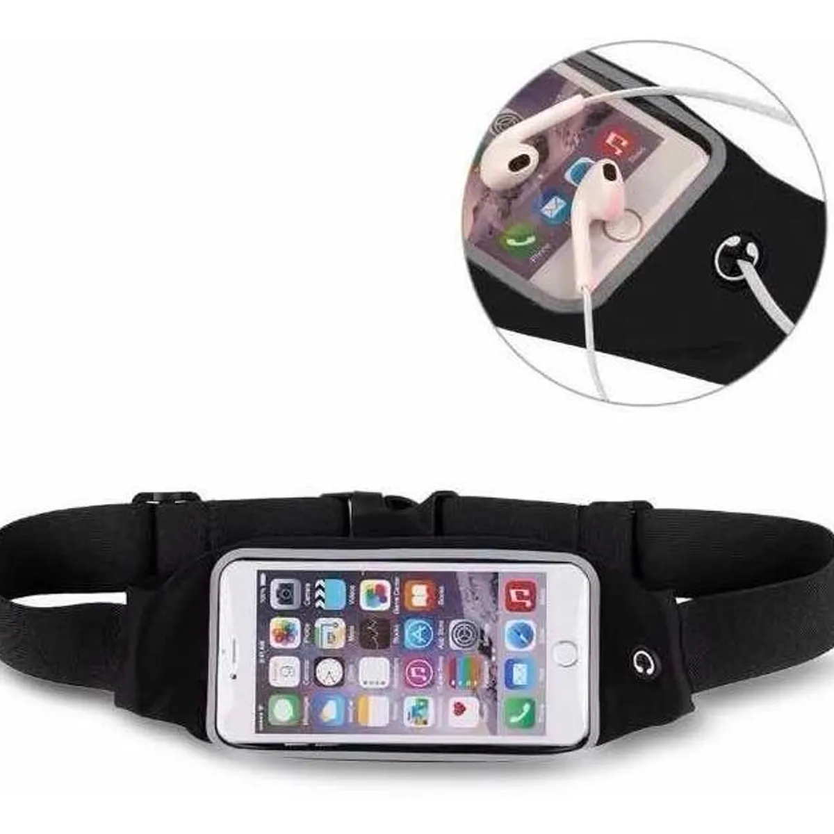 GENERICO - Banano Deportivo Elasticado para Running con Cinturón Touch