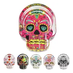 GENERICO - Cenicero Calavera Mexicana de Vidrio Artesanal