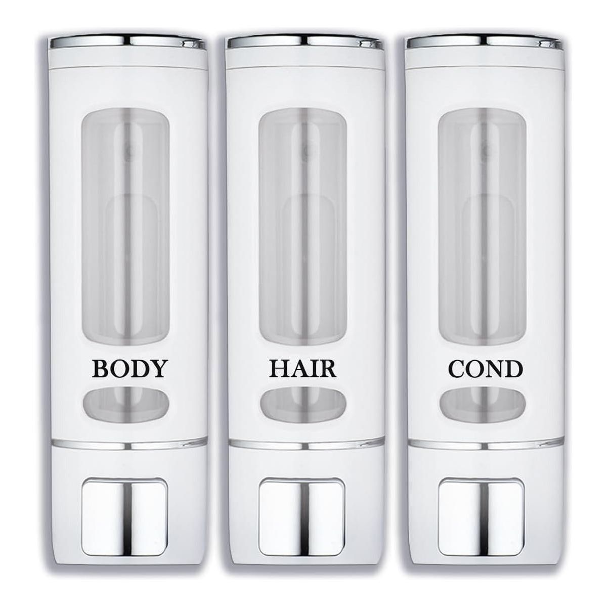 GENERICO - Dispensador Montado en Pared para Champú y Jabón 3 Cámaras