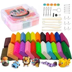 GENERICO - Kit Completo de Arcilla Polimérica con 50 Colores