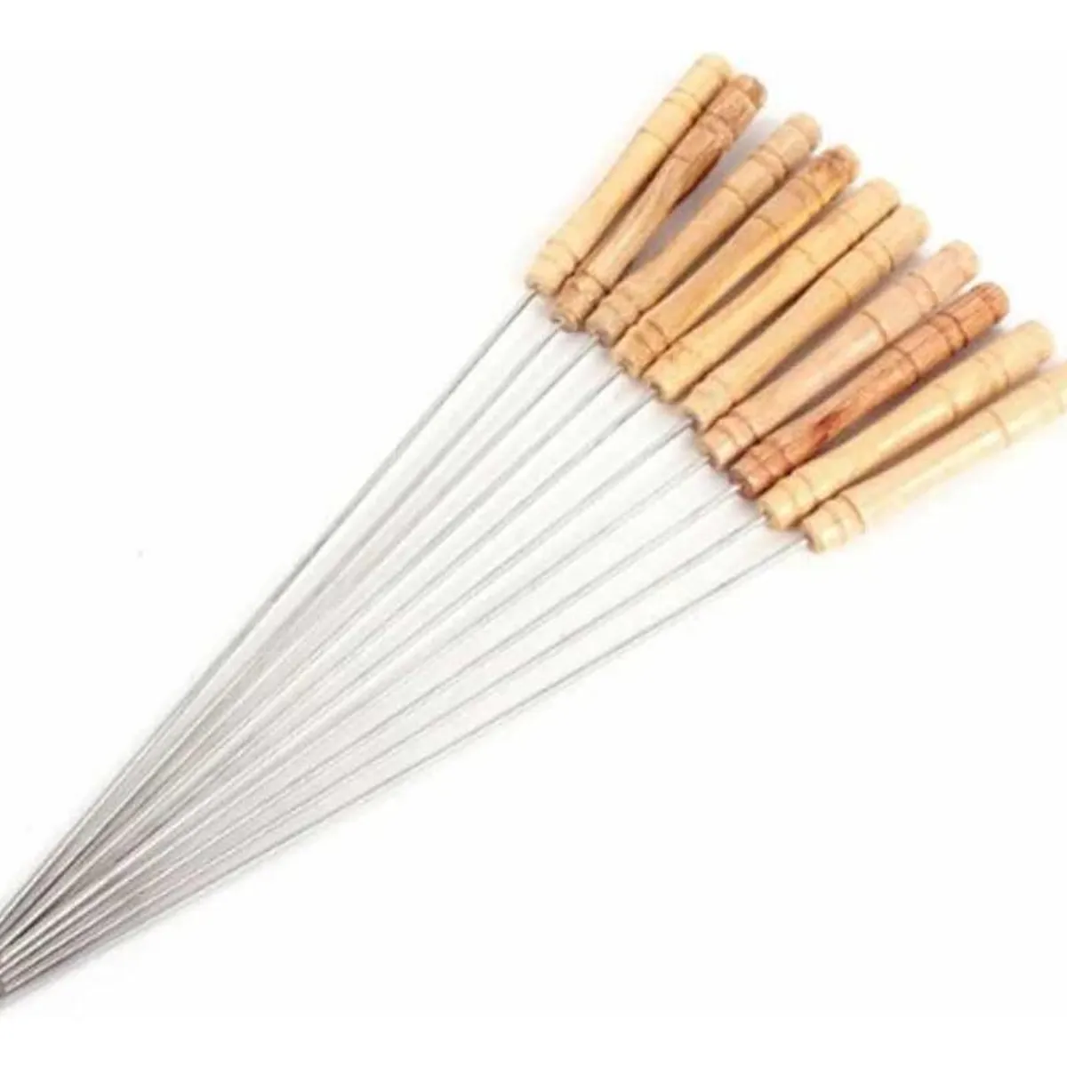 GENERICO - Set de 10 Pinchos para Anticuchos y Brochetas de Asado