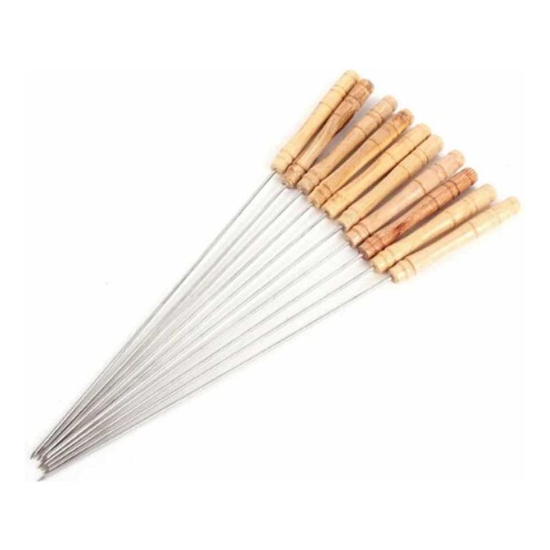 GENERICO - Set de 10 Pinchos para Anticuchos y Brochetas de Asado