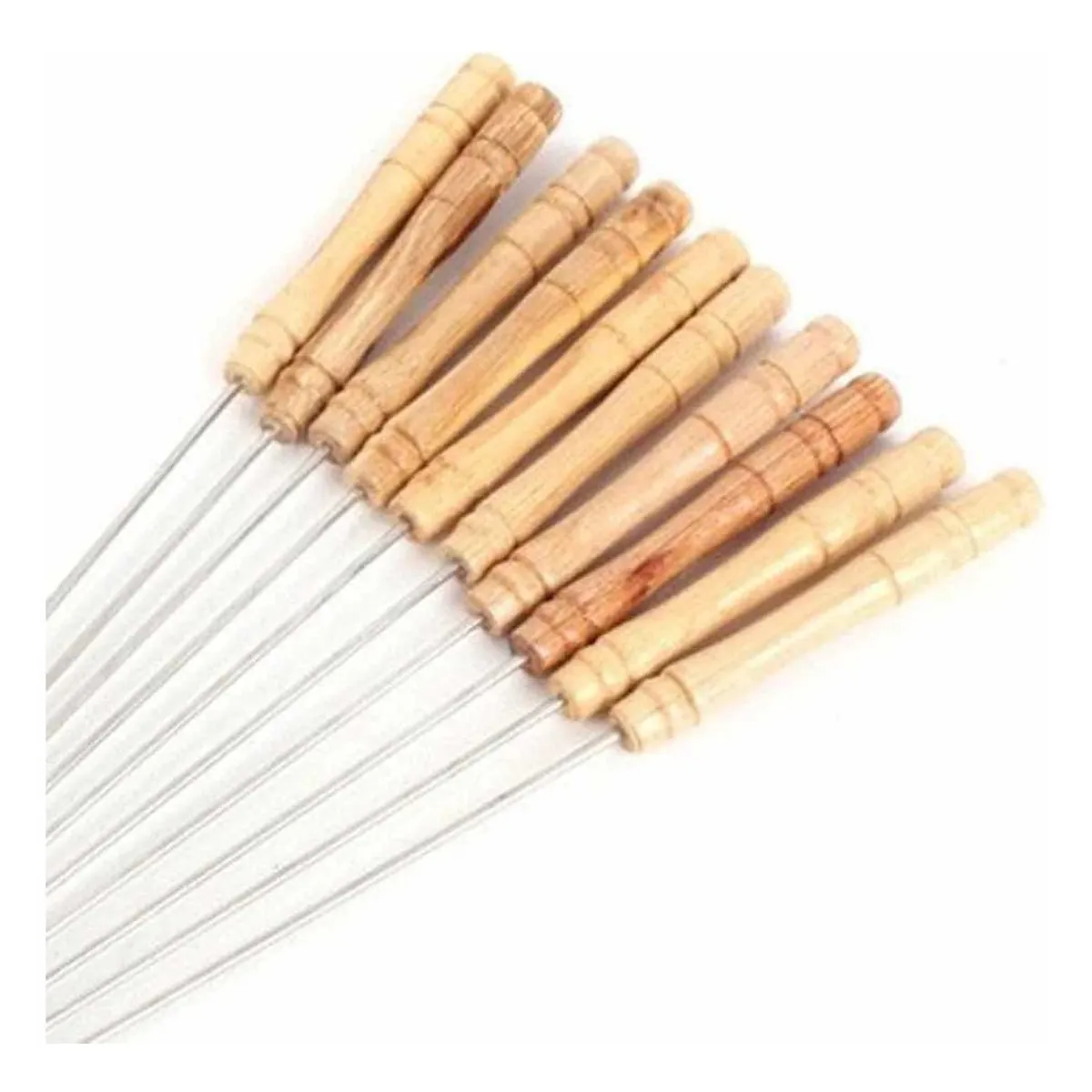 GENERICO - Set de 10 Pinchos para Anticuchos y Brochetas de Asado