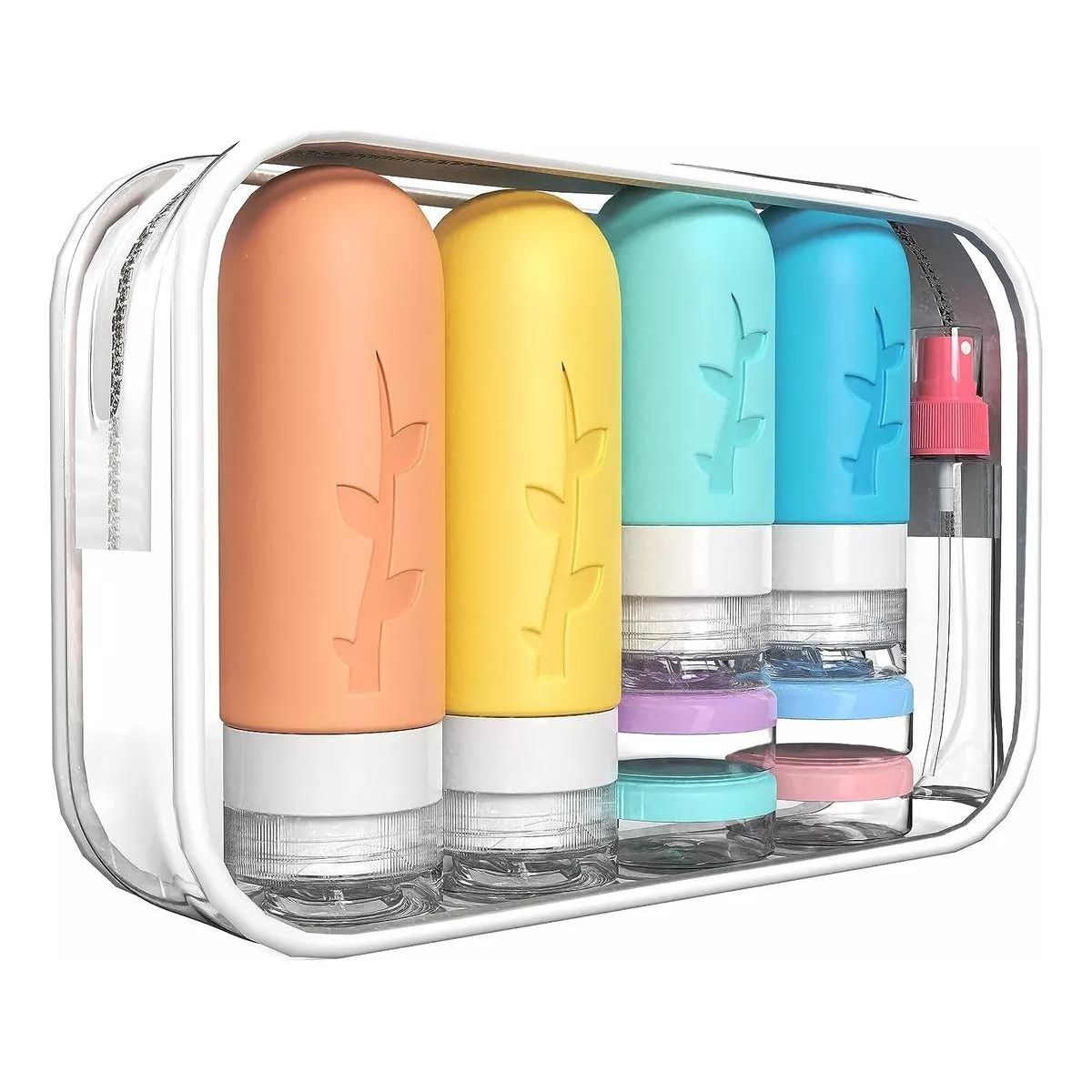 GENERICO - Set de Botellas de Viaje Reutilizables con Accesorios