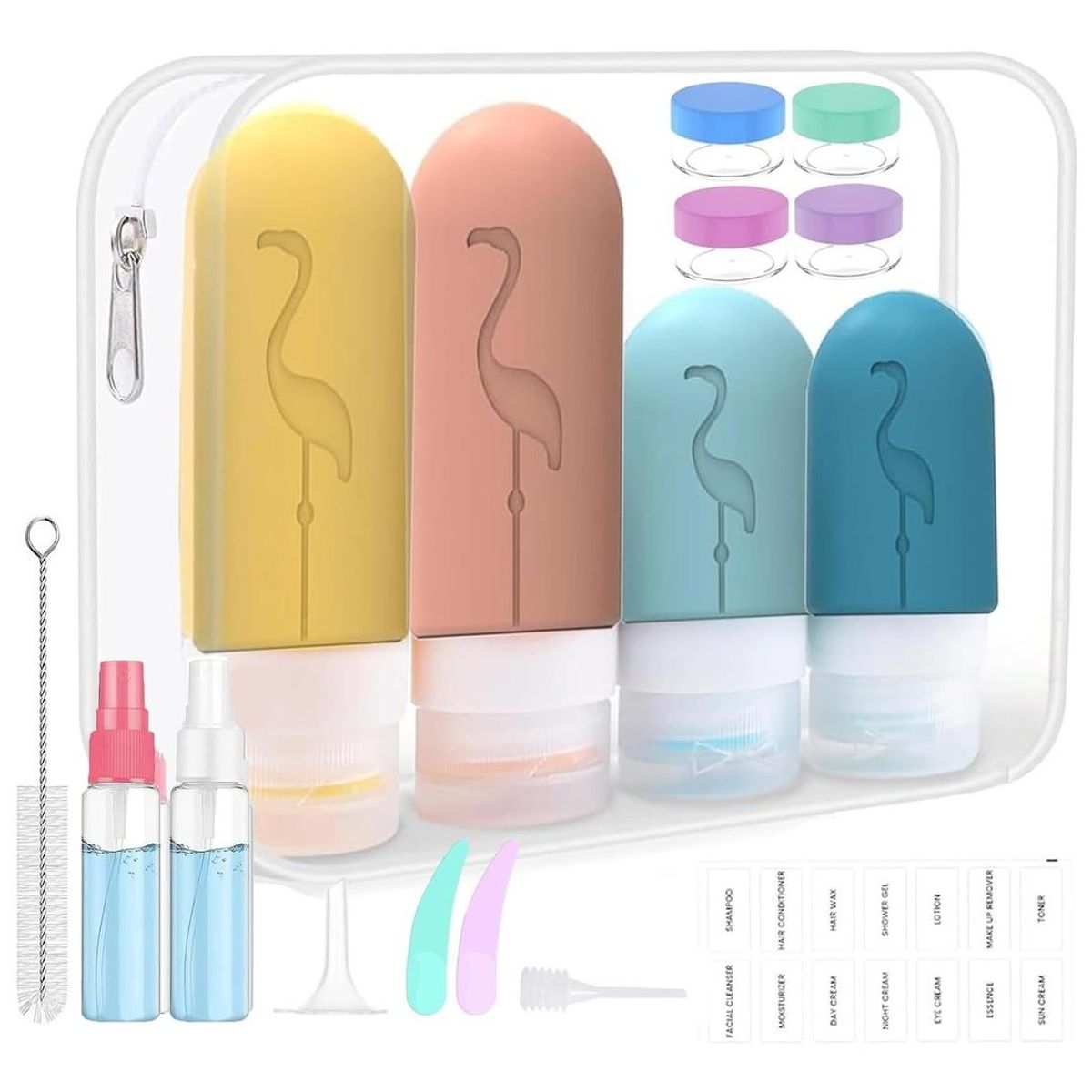 GENERICO - Set de Botellas de Viaje Dispensadoras con 18 Contenedores