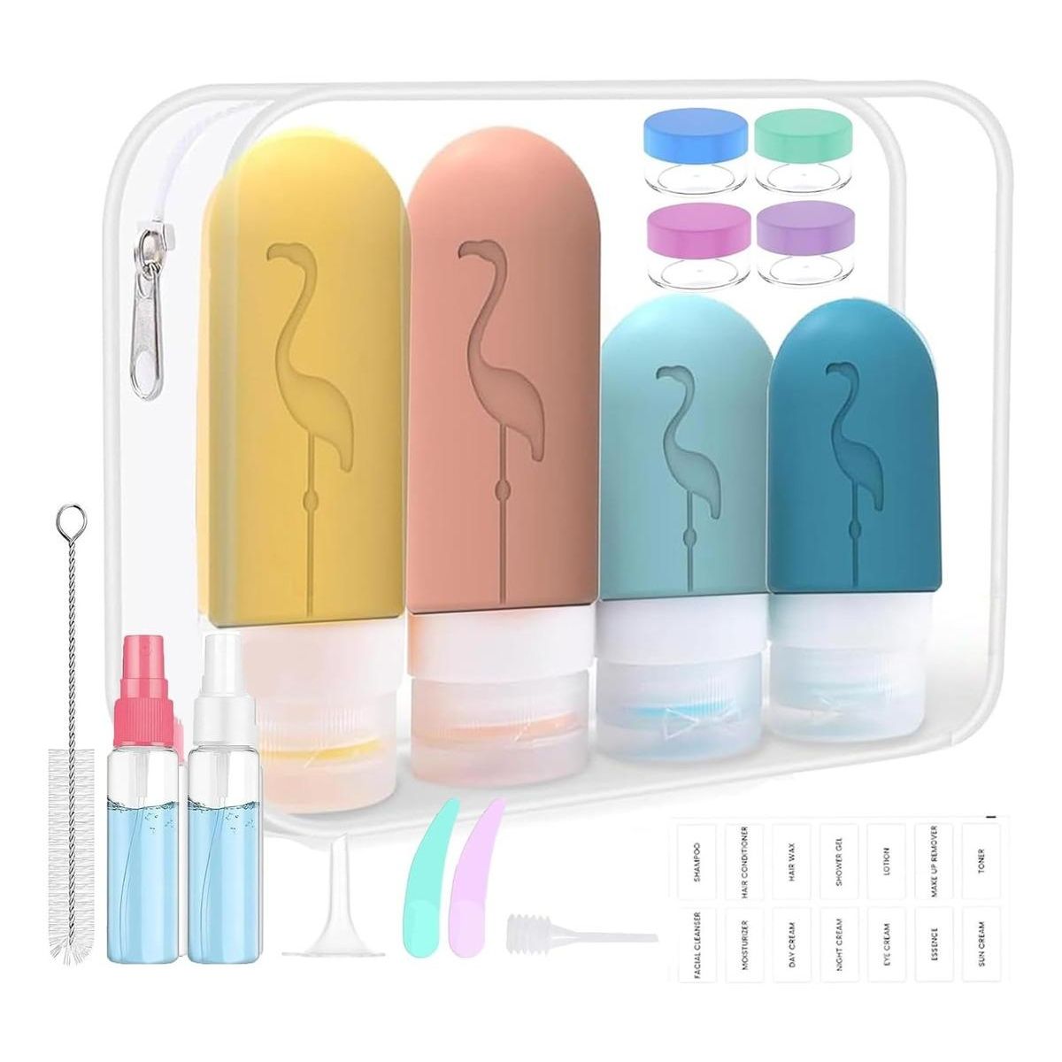 GENERICO - Set de Botellas de Viaje Dispensadoras con 18 Contenedores