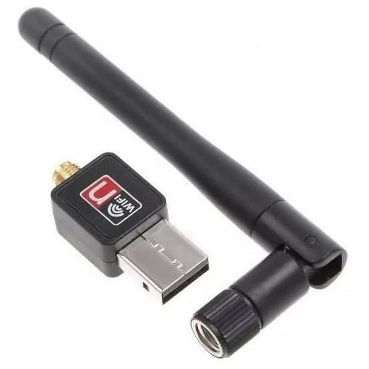 GENERICO - Adaptador Wifi Mini USB Nano con Antena Desmontable