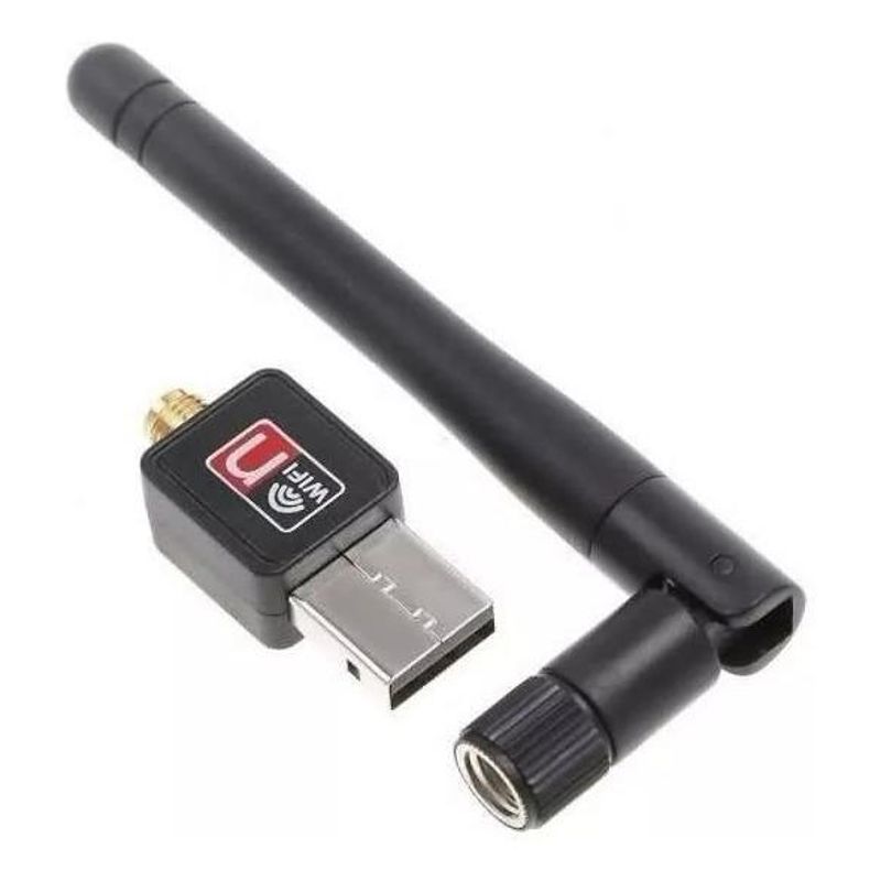 GENERICO - Adaptador Wifi Mini USB Nano con Antena Desmontable