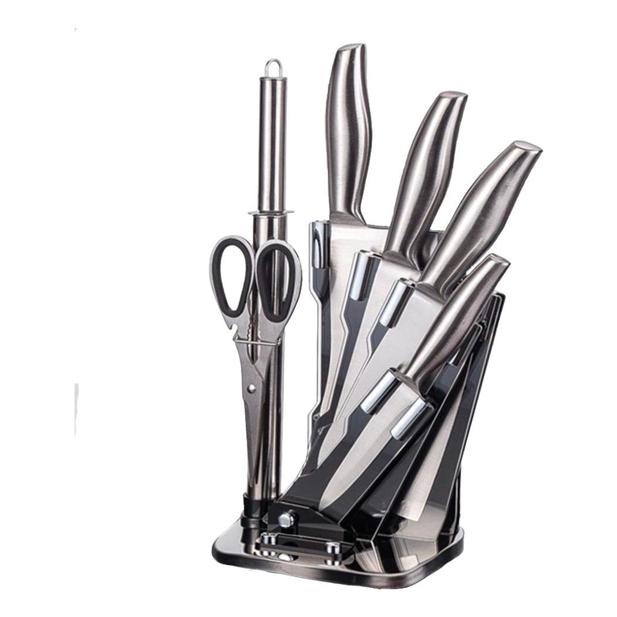 GENERICO - Juego de Cuchillos de Cocina 7 Piezas con Soporte