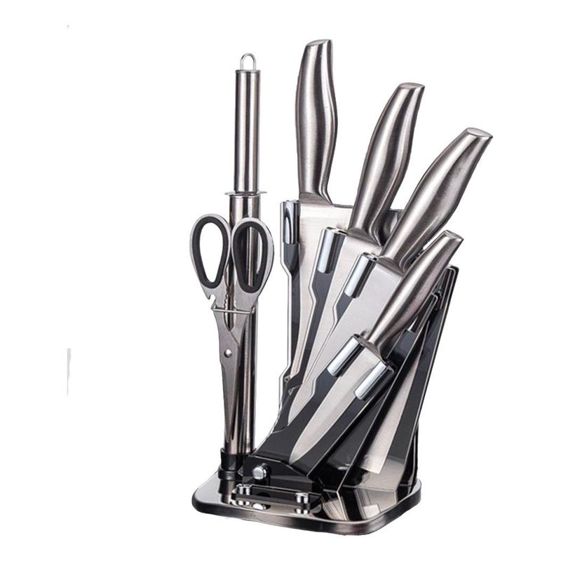 GENERICO - Juego de Cuchillos de Cocina 7 Piezas con Soporte