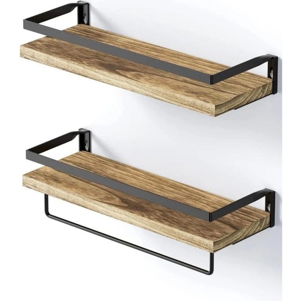 GENERICO - Repisas Minimalistas de Madera Modernas - Kit de 2 Estantes Flotantes