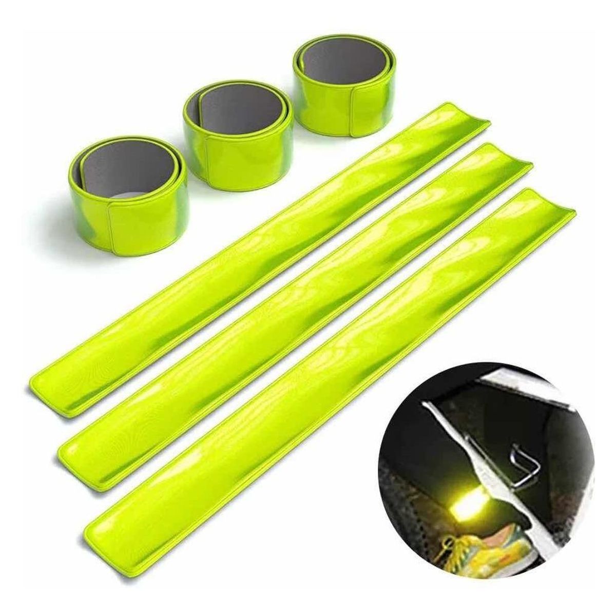 GENERICO - Cintas Reflectantes Retráctiles para Deportes - 2 Piezas.