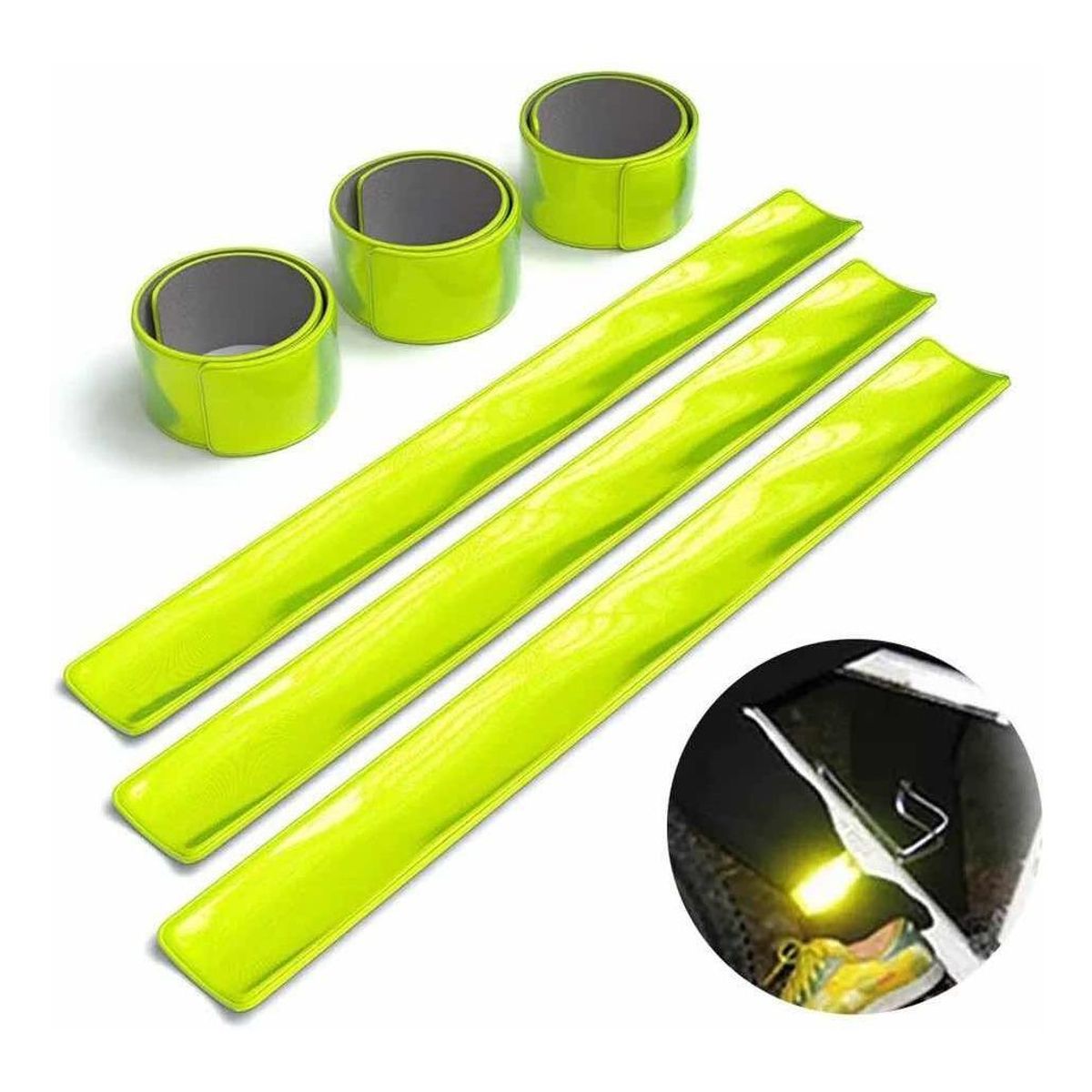 GENERICO - Cintas Reflectantes Retráctiles para Deportes - 2 Piezas.