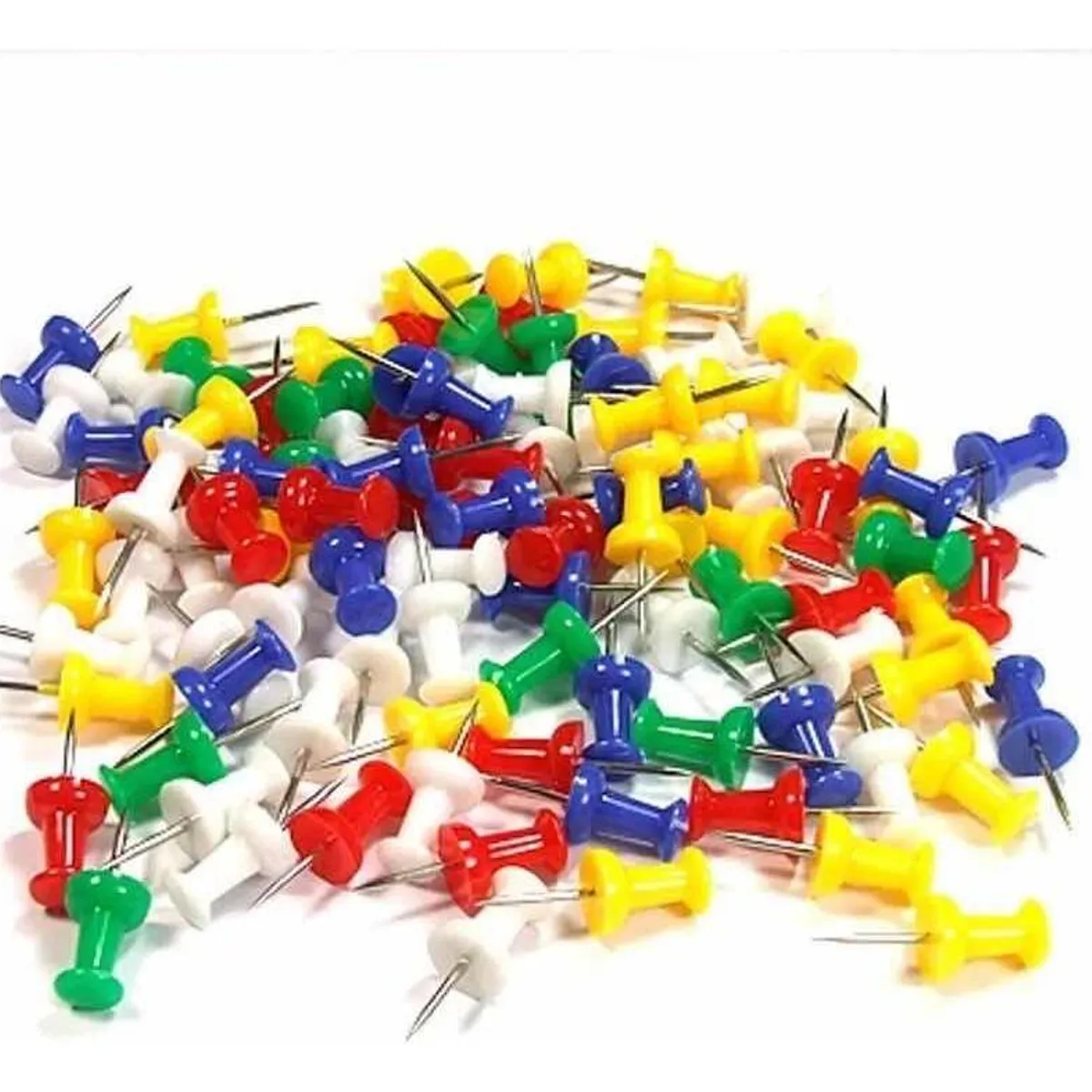 GENERICO - Pack de 50 Chinches Push Pins para Pizarras y Notas