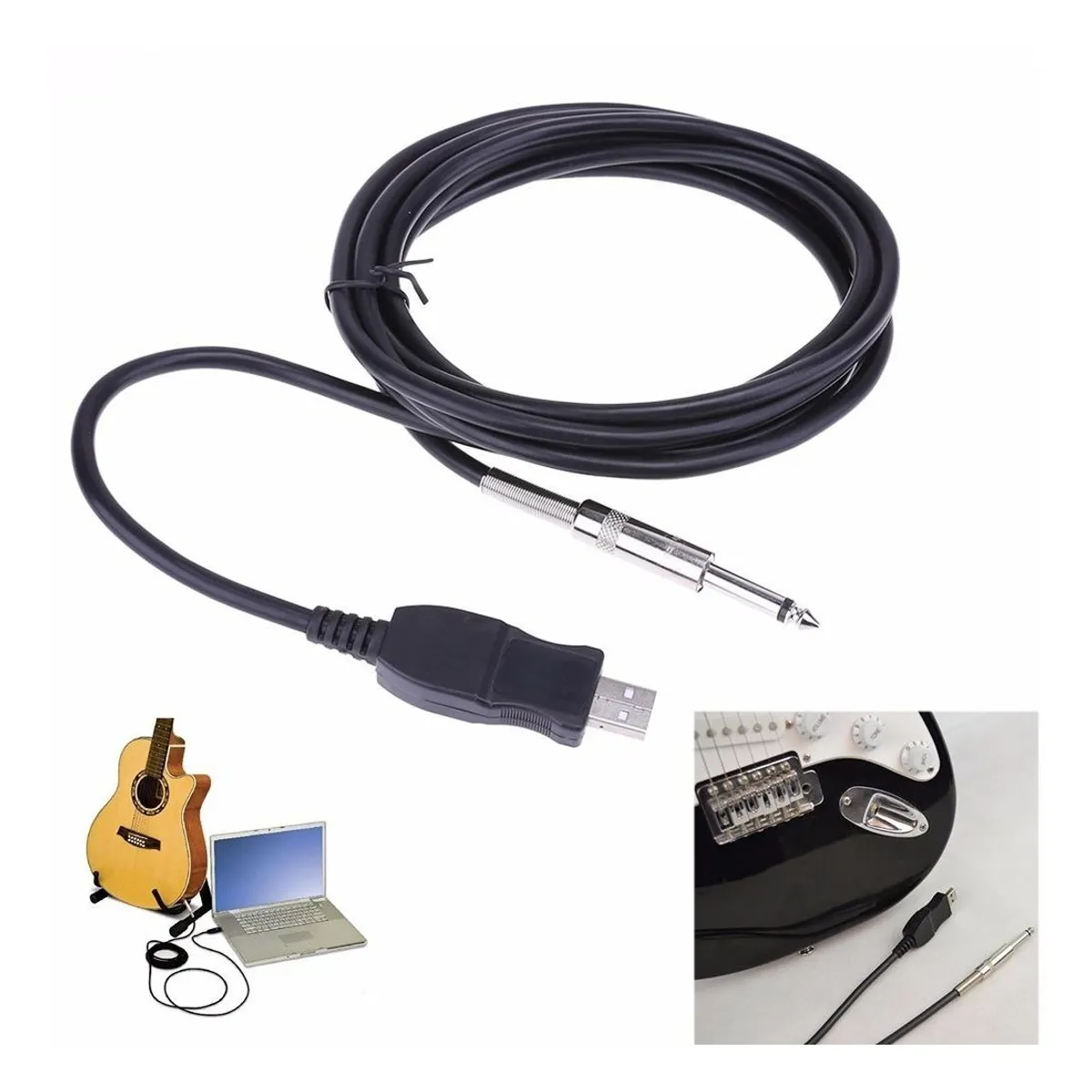 GENERICO - Adaptador USB de Guitarra para PC y Mac - 3m