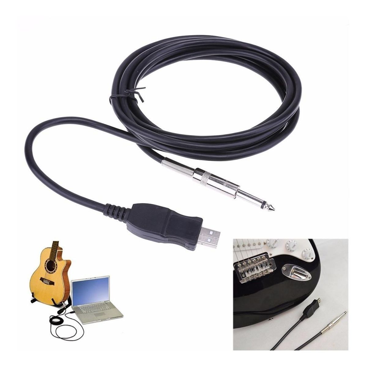 GENERICO - Adaptador USB de Guitarra para PC y Mac - 3m