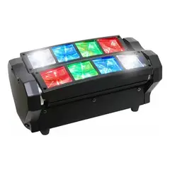 GENERICO - Luz LED Móvil RGBW con 8 LEDs para Eventos y Discotecas