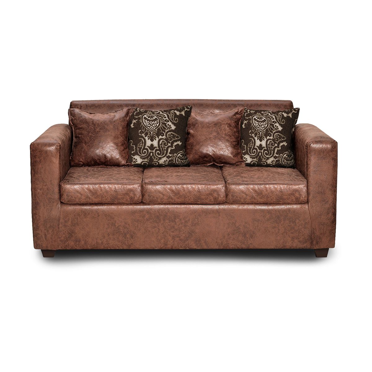 ADONIS LEUDH - Sofá 3 Personas Ezeiza Envejecido Café Claro