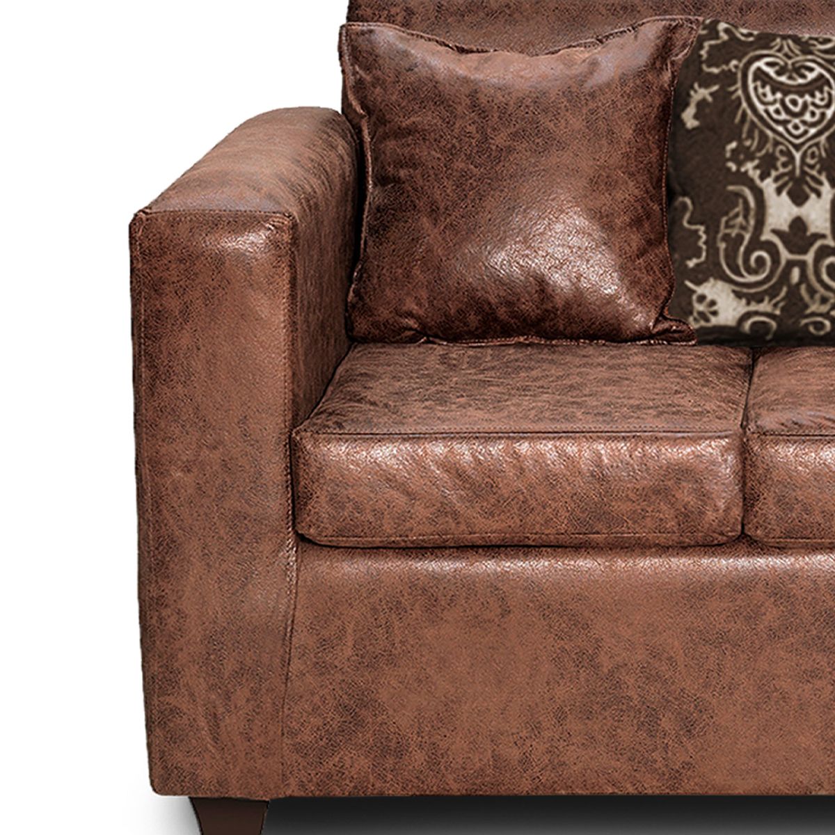 ADONIS LEUDH - Sofá 3 Personas Ezeiza Envejecido Café Claro