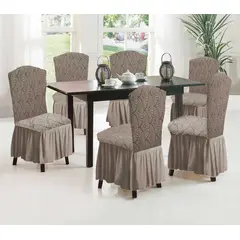 GENERICO - Cubre silla de comedor estilo turco 6 unidades