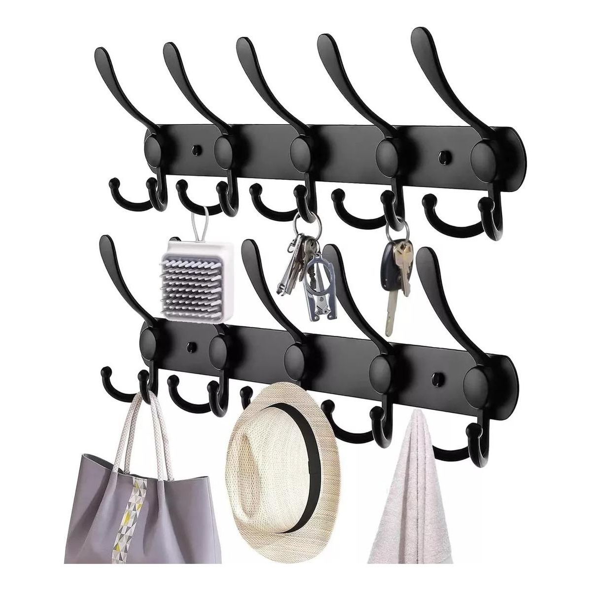 GENERICO - Juego de 2 Ganchos de Pared para Sombreros y Ropa