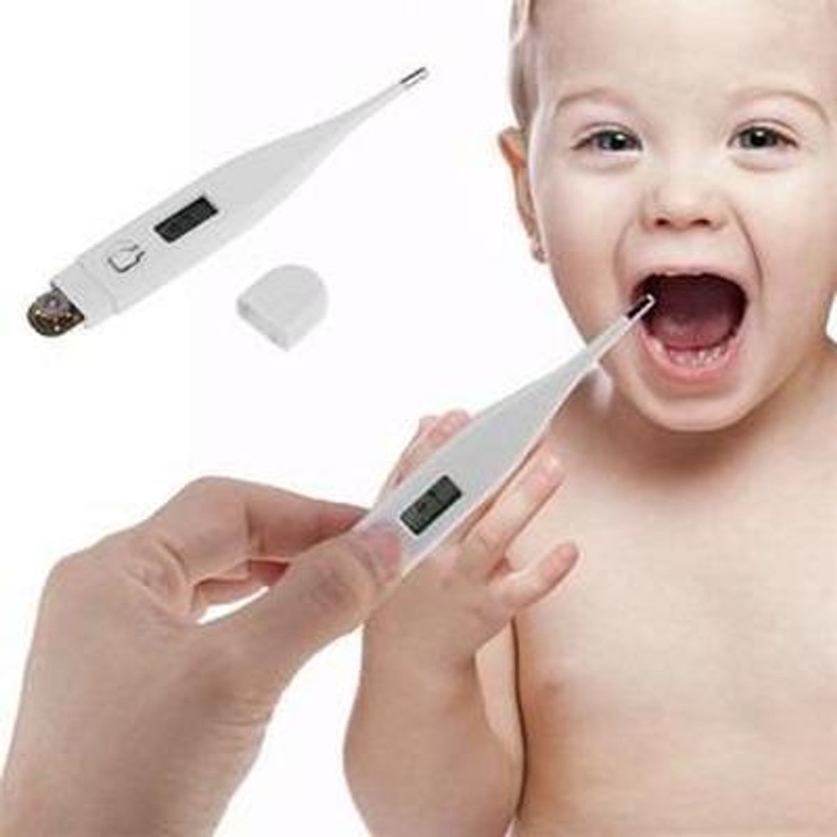 GENERICO - Termómetro Digital Corporal Tipo Lápiz Blanco Preciso y Rápido