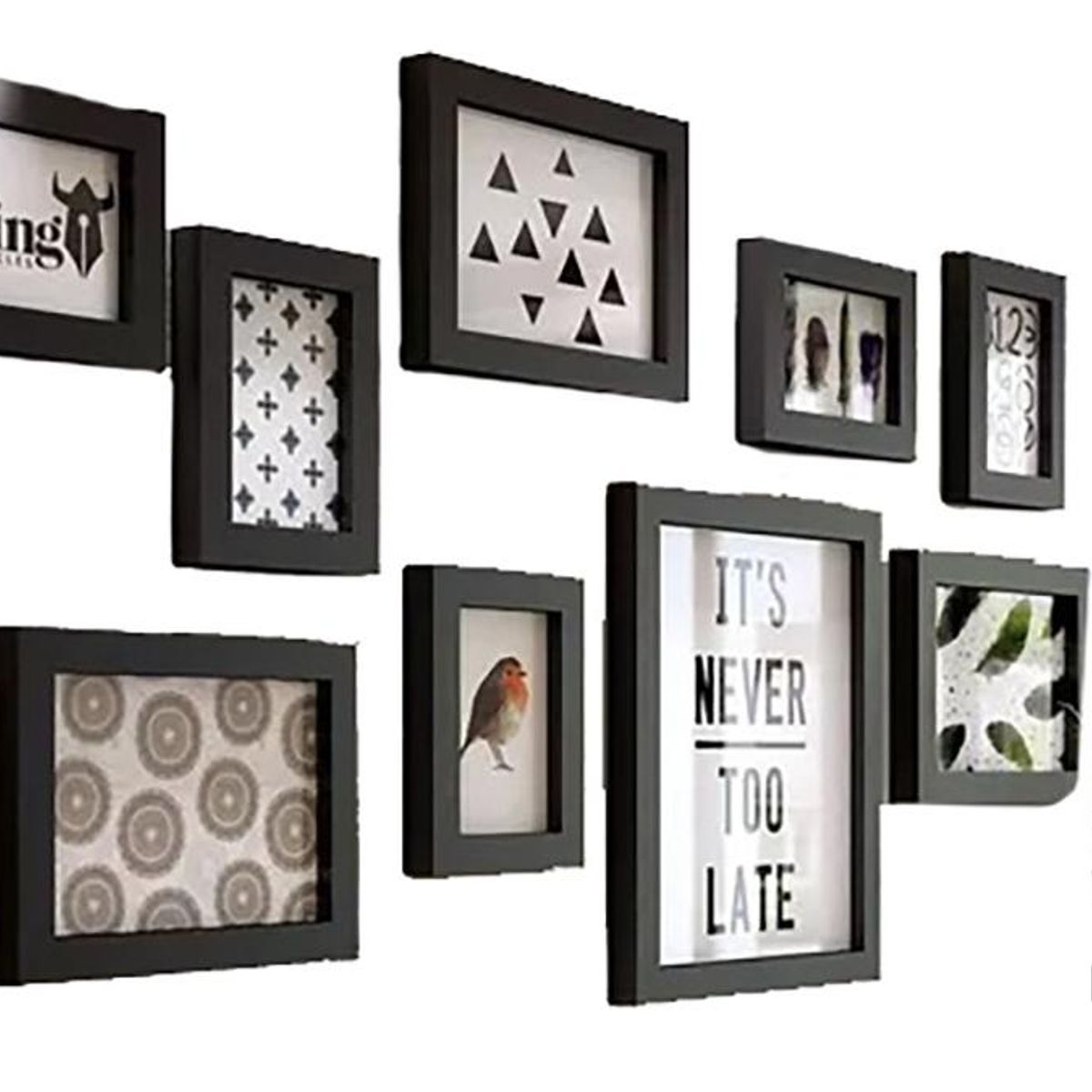 GENERICO - Set de 12 Marcos Decorativos para Fotos de Pared