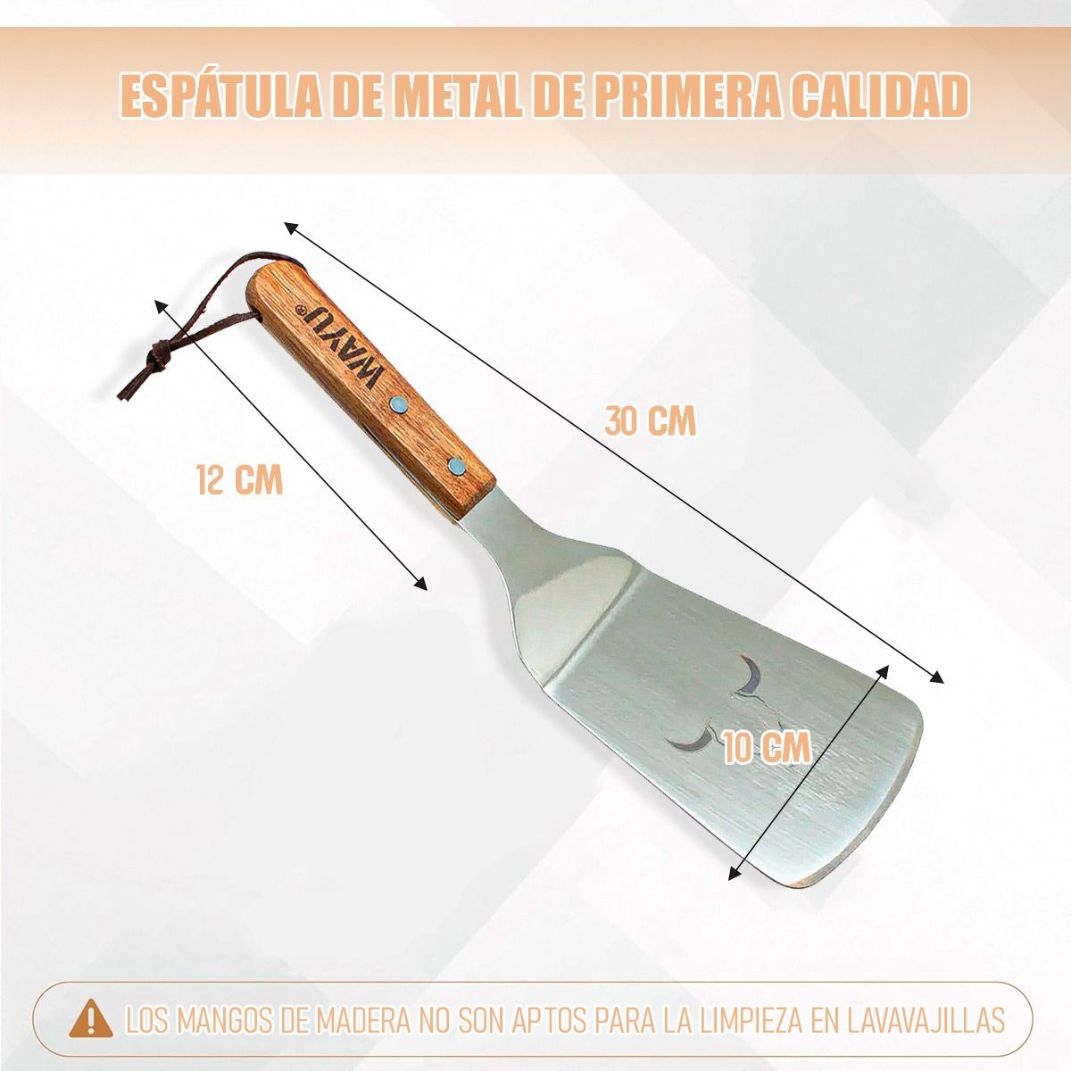 WAYU - Espatula Wayu Espatula De Madera Espátula Asado Multiuso