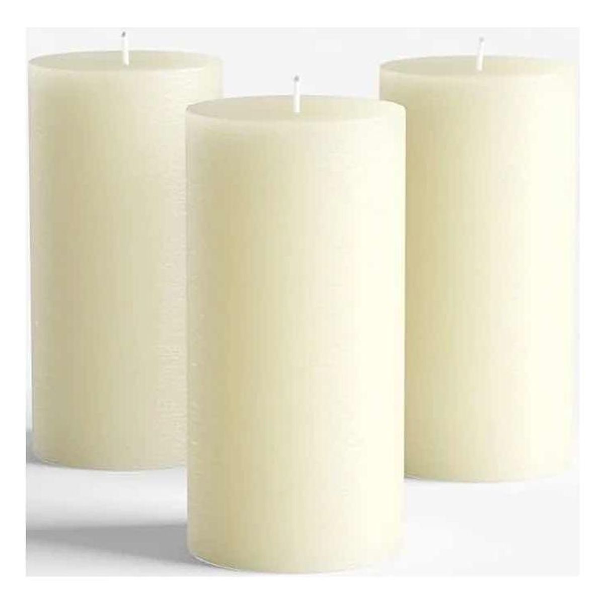 GENERICO - Pack de 2 Velas Blancas Cilíndricas para Decoración