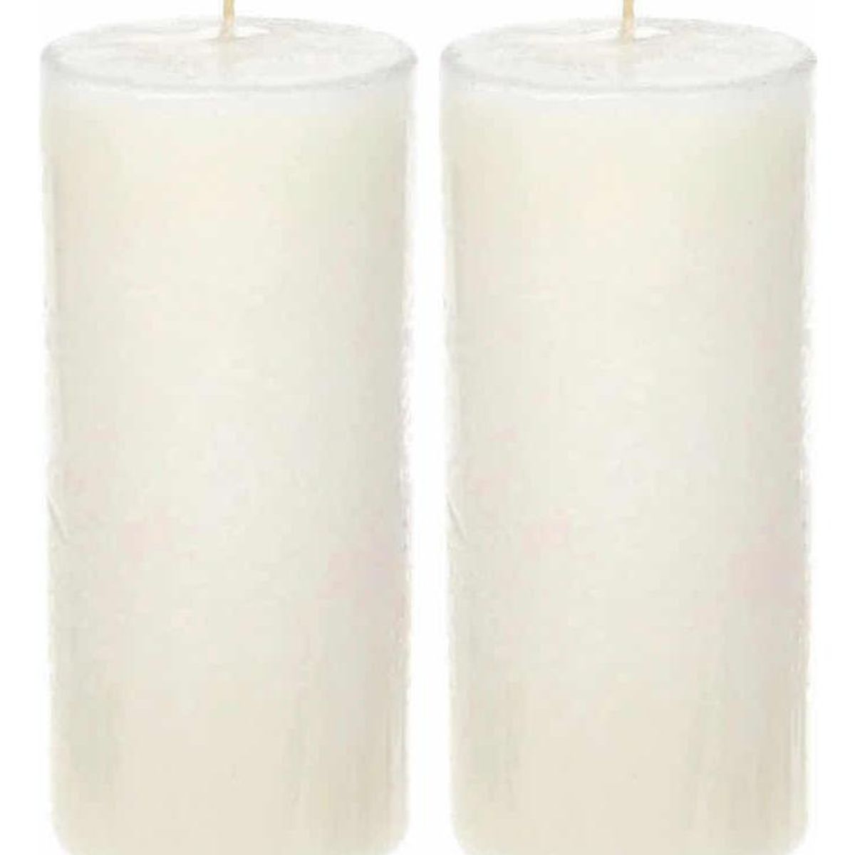 GENERICO - Pack de 2 Velas Blancas Cilíndricas para Decoración
