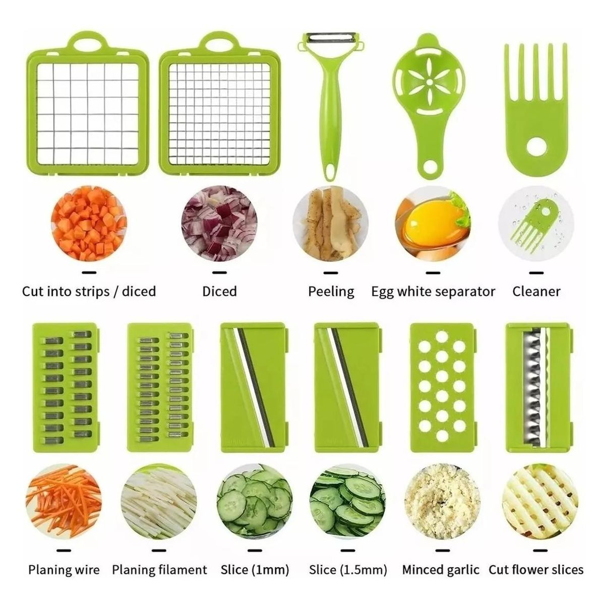 GENERICO - Rallador y Picador Multifunción para Frutas y Verduras