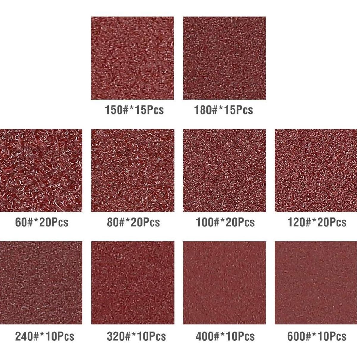 GENERICO - Disco de Pulir con Velcro 125mm - 150 Piezas para Madera y Metal