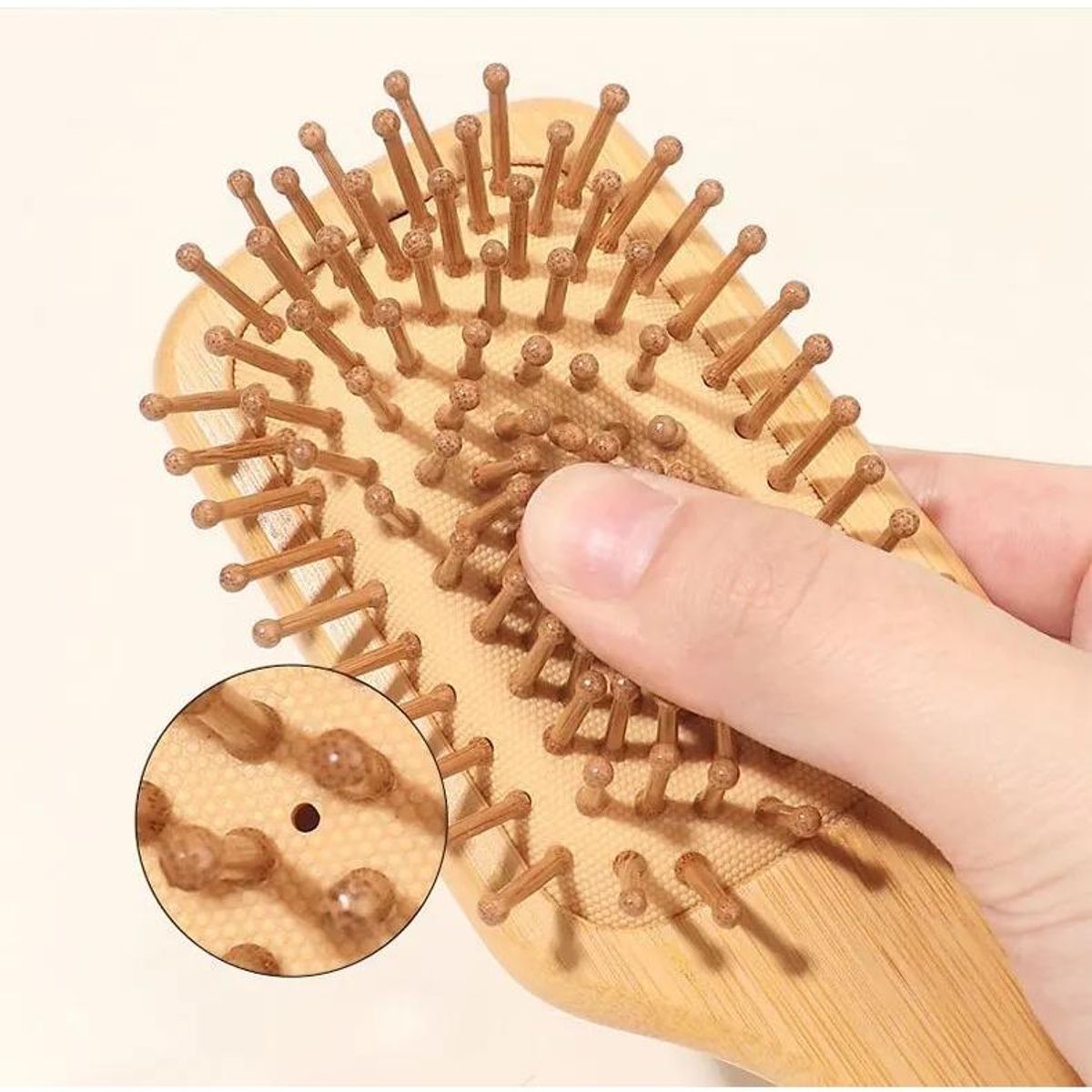 GENERICO - Peine de Bambú Natural para Masaje y Peinado Suave
