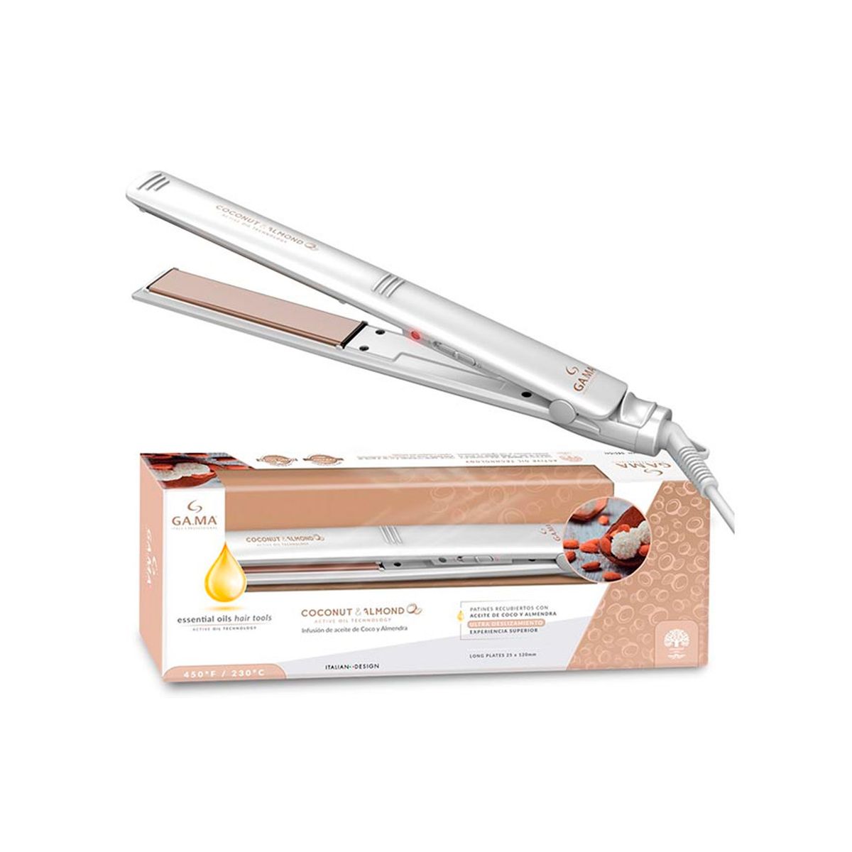 GAMA - Alisador Gama Elegance Led Coconut Almond