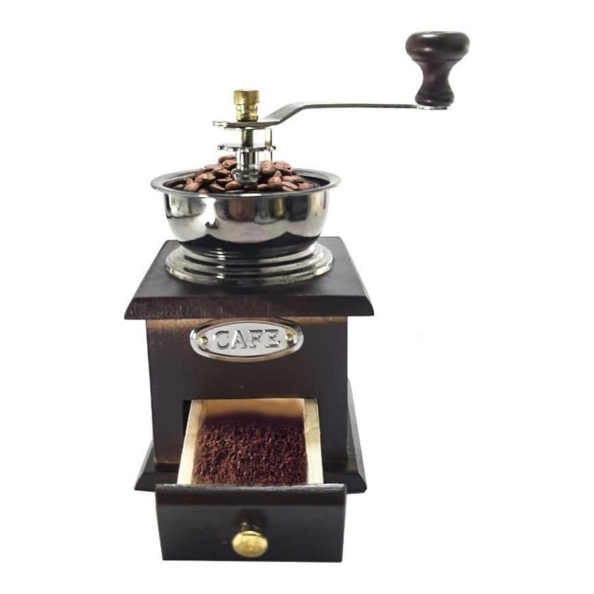 GENERICO - Molinillo Manual para Café y Semillas con Cajón Recolector