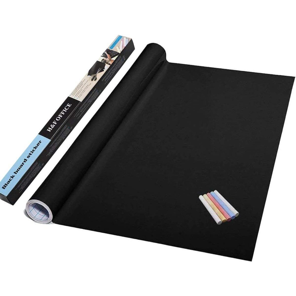 GENERICO - Pizarra Autoadhesiva de Vinilo con Tizas Surtidas 45x200cm