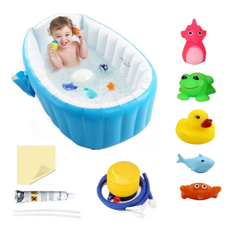 GENERICO - Bañera Inflable Plegable para Bebés con Accesorios Incluidos