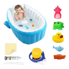 GENERICO - Bañera Inflable Plegable para Bebés con Accesorios Incluidos