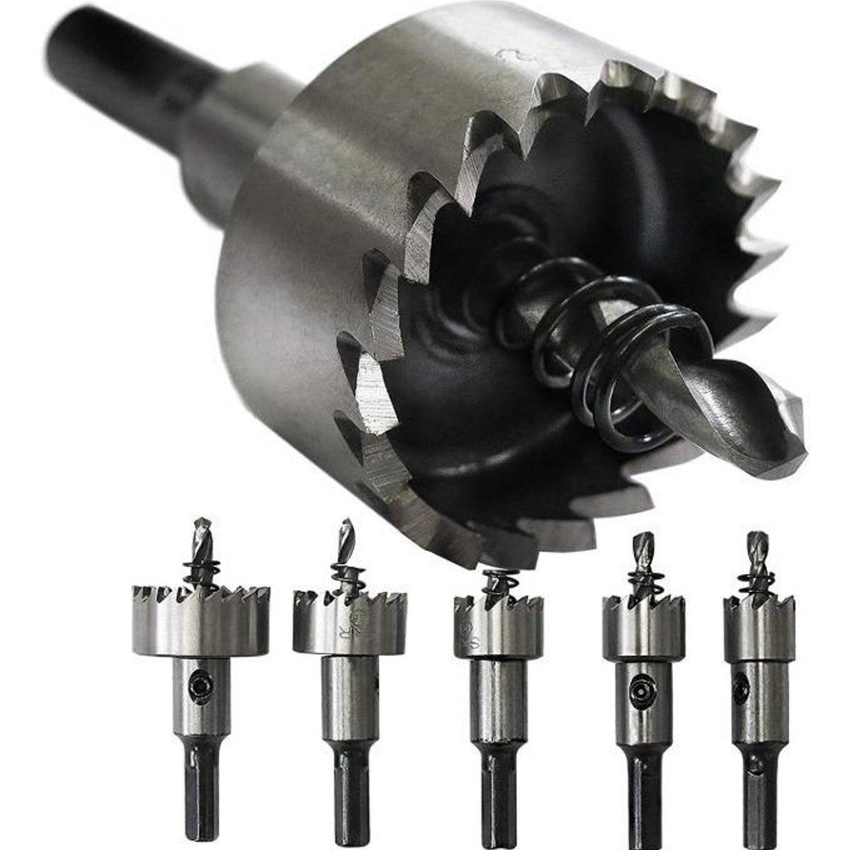 GENERICO - Juego de 5 Brocas Corona para Metal y Madera