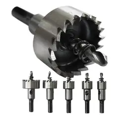 GENERICO - Juego de 5 Brocas Corona para Metal y Madera