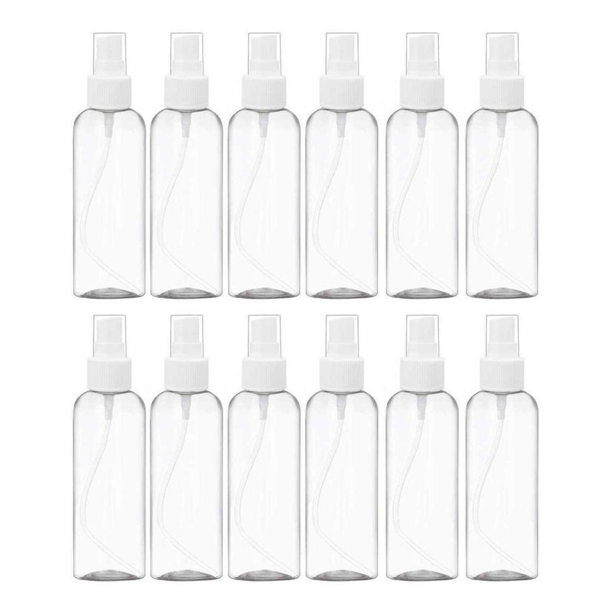 GENERICO - Docena de Botellas de Spray Plásticas 120ml Transparentes
