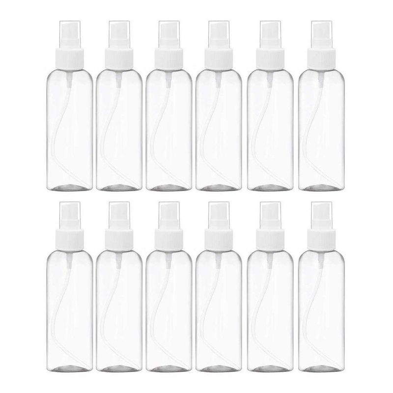 GENERICO - Docena de Botellas de Spray Plásticas 120ml Transparentes