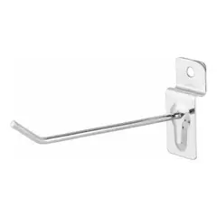 GENERICO - Pack de 20 Ganchos de Metal para Panel Ranurado de 15 cm